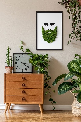 Decoração com musgo Hipster com barba