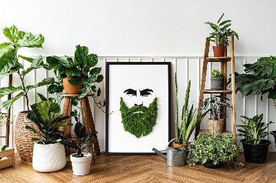 Decoração com musgo Hipster com barba