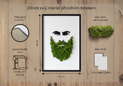 Decoração com musgo Hipster com barba