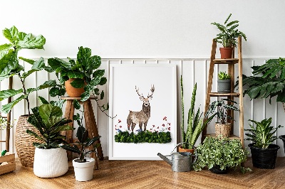 Quadro de musgo Veado entre as flores
