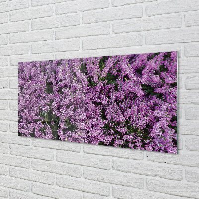 Quadro de vidro Flores roxas
