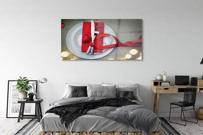 Pintura em vidro Luzes de jantar em forma de coração