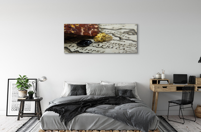 Quadro de vidro Mapa de ouro