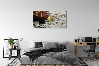 Quadro de vidro Mapa de ouro
