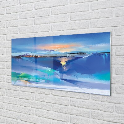 Pintura em vidro Nuvens de árvores