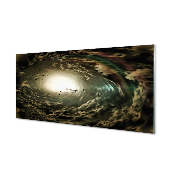 Quadro de vidro Pássaros das nuvens