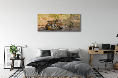 Quadro de vidro Tigres