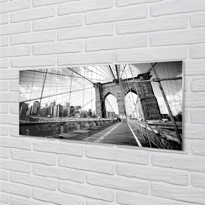 Pintura em vidro Ponte Arranha-céu