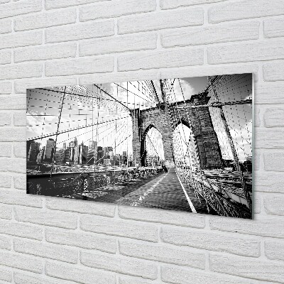 Pintura em vidro Ponte Arranha-céu