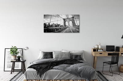 Pintura em vidro Ponte Arranha-céu