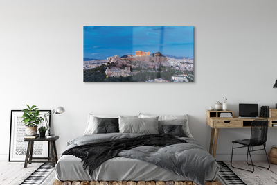 Quadro de vidro Panorama da Grécia em Atenas