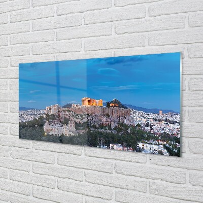 Quadro de vidro Panorama da Grécia em Atenas