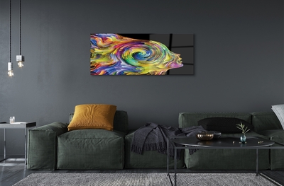 Quadro de vidro Mulher em pintura colorida