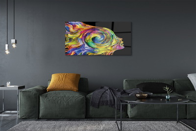 Quadro de vidro Mulher em pintura colorida