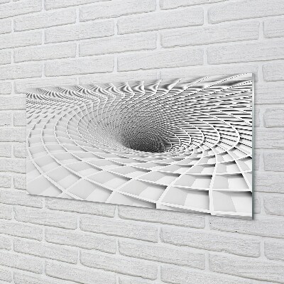 Pintura em vidro Funil 3D geométrico