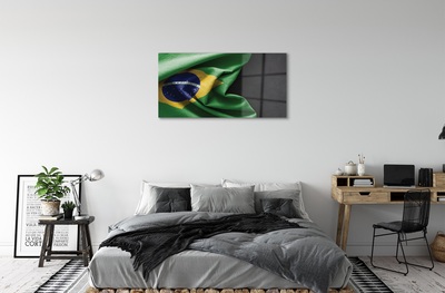 Quadro de vidro bandeira brasileira