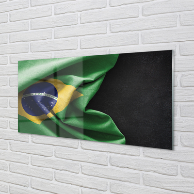 Quadro de vidro bandeira brasileira