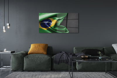 Quadro de vidro bandeira brasileira