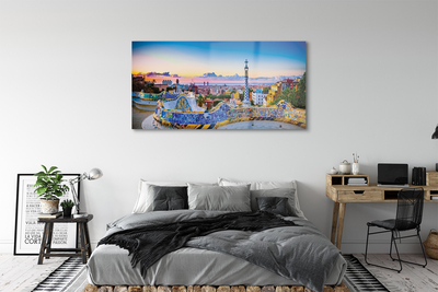 Quadro de vidro Panorama da cidade de Espanha