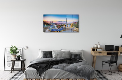 Quadro de vidro Panorama da cidade de Espanha