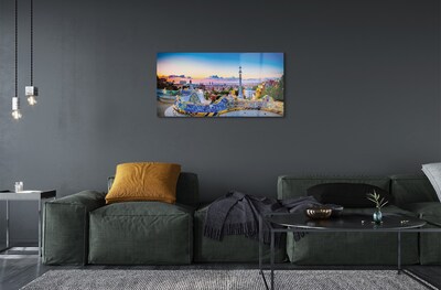 Quadro de vidro Panorama da cidade de Espanha