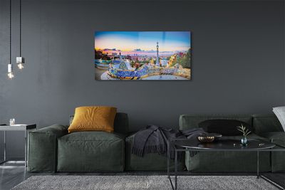Quadro de vidro Panorama da cidade de Espanha