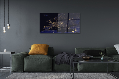 Quadro de vidro Luzes do mapa do céu