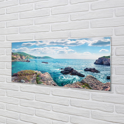 Pintura em vidro Montanhas do Mar da Grécia