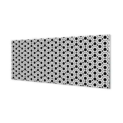 Quadro de vidro Hexágonos