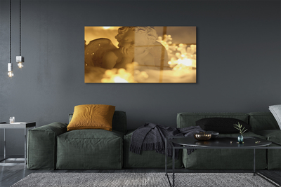 Quadro de vidro Anjo Reclinado da Lâmpada