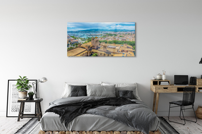 Quadro de vidro Cidade costeira do porto da Espanha