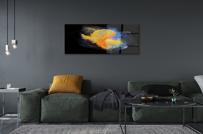 Pintura em vidro Fractais coloridos