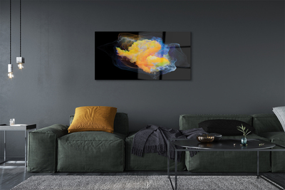 Pintura em vidro Fractais coloridos