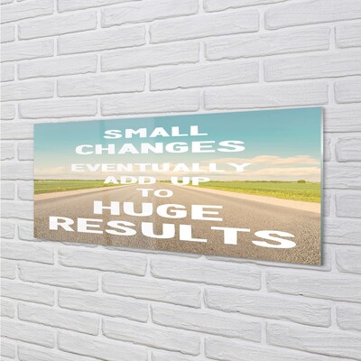 Quadro de vidro Rua, prado, céu