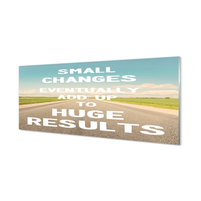 Quadro de vidro Rua, prado, céu