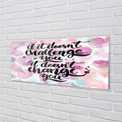 Quadro de vidro Letras pretas em fundo colorido