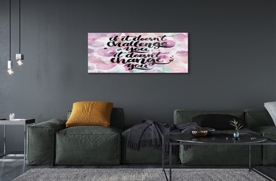 Quadro de vidro Letras pretas em fundo colorido