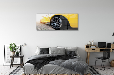 Quadro de vidro Carro amarelo