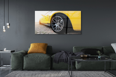 Quadro de vidro Carro amarelo