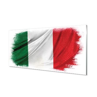 Pintura em vidro bandeira italiana