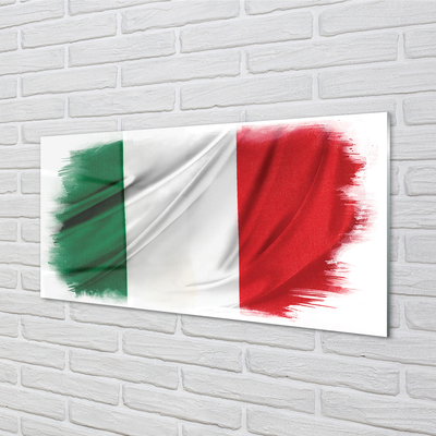 Pintura em vidro bandeira italiana