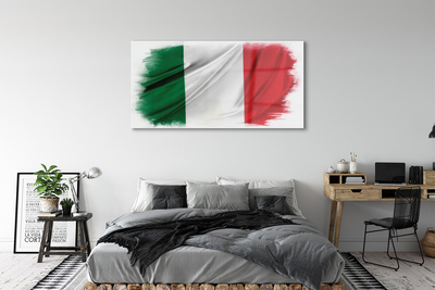 Pintura em vidro bandeira italiana