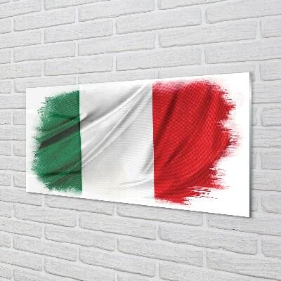 Pintura em vidro bandeira italiana