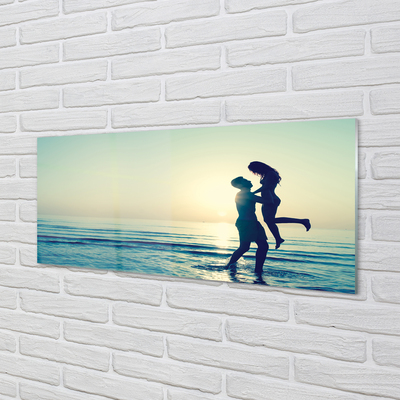 Pintura em vidro Mar de gente