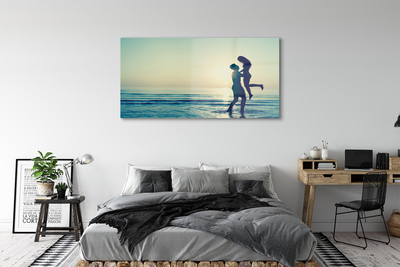 Pintura em vidro Mar de gente