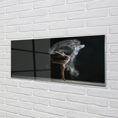 Pintura em vidro Mulher fuma