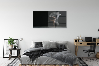 Pintura em vidro Mulher fuma