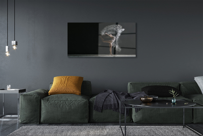 Pintura em vidro Mulher fuma