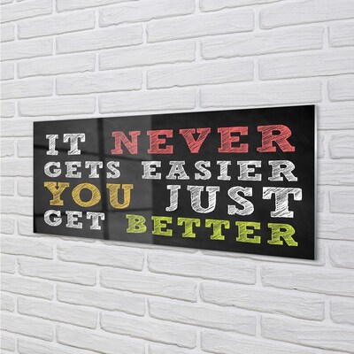 Pintura em vidro Inscrição colorida