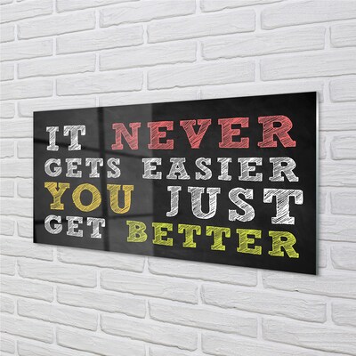 Pintura em vidro Inscrição colorida